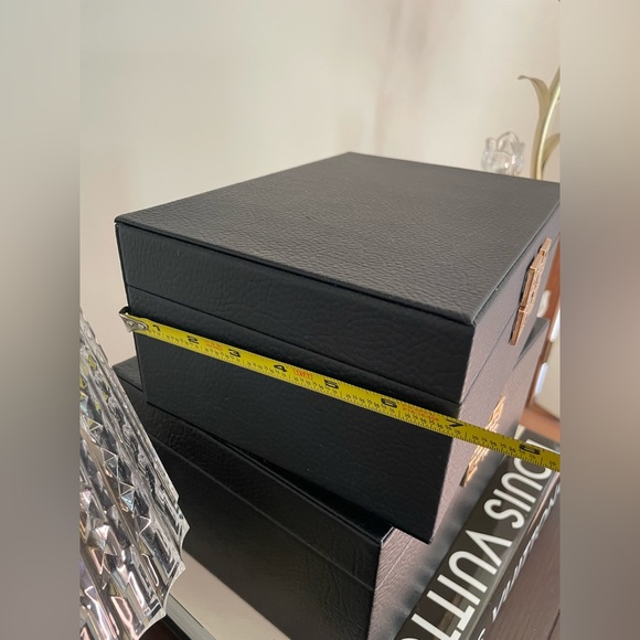 Decorative Black Box Set with Gold Accents - Picture 10 of 11